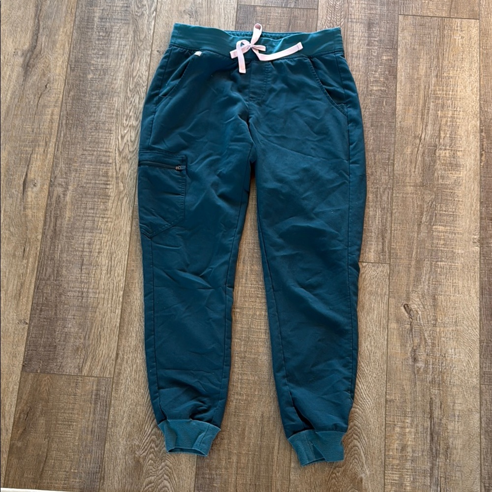 Figs Zamora Caribbean Blue Jogger Scrub Pants